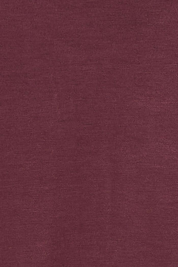 Blusa a maniche lunghe in jersey LENZING™ ECOVERO™, PLUM BROWN, detail image number 1