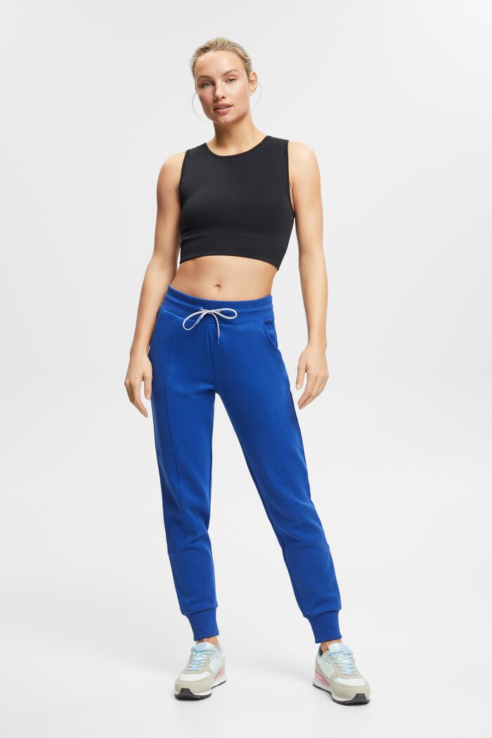 Pantaloni jogger, misto cotone, BRIGHT BLUE, detail image number 5