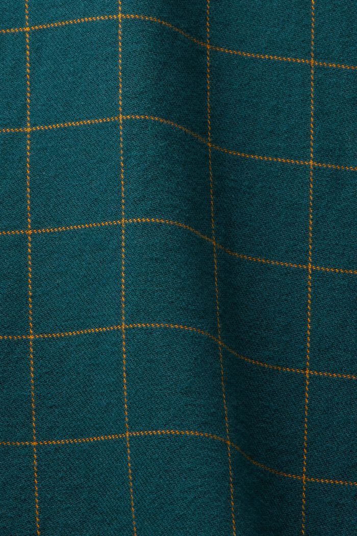 Camicia a quadri in flanella dalla vestibilità regolare, EMERALD GREEN, detail image number 5
