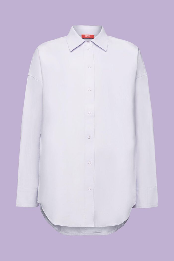 Camicia in popeline di cotone, LAVENDER, detail image number 6