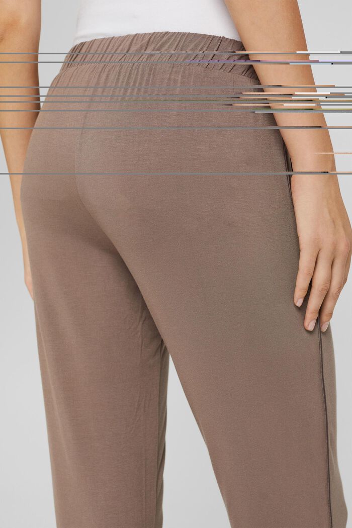 Pantaloni da pigiama con raso, LENZING™ ECOVERO™, TAUPE, detail image number 2