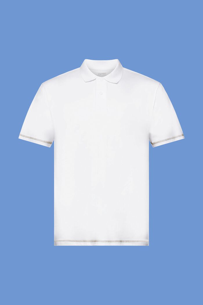 Polo in jersey, 100% cotone, WHITE, detail image number 6