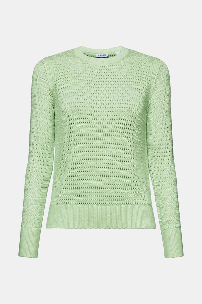Pullover in mesh, LIGHT GREEN, detail image number 6