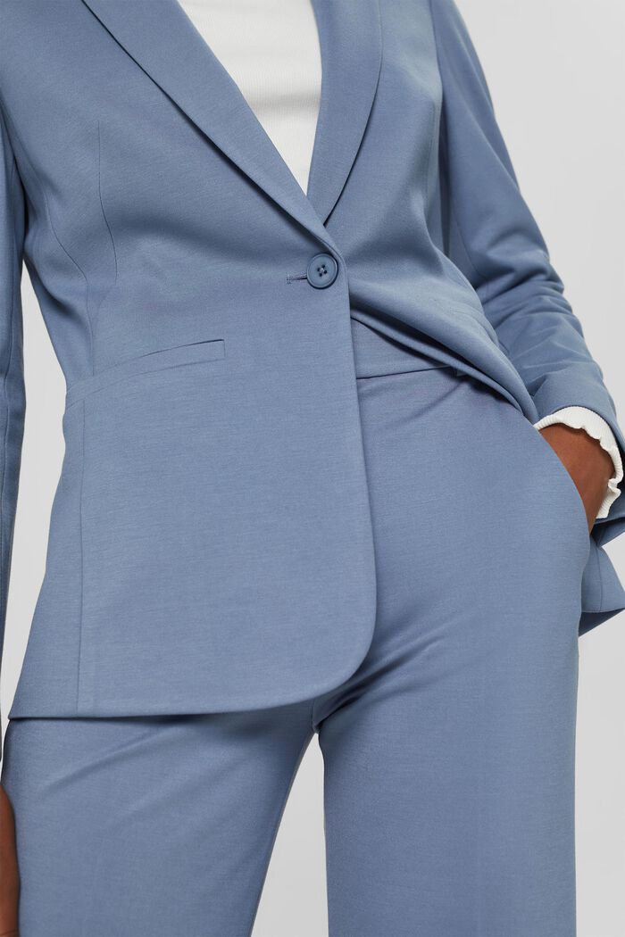 SOFT PUNTO Mix + Match blazer in jersey, GREY BLUE, detail image number 2