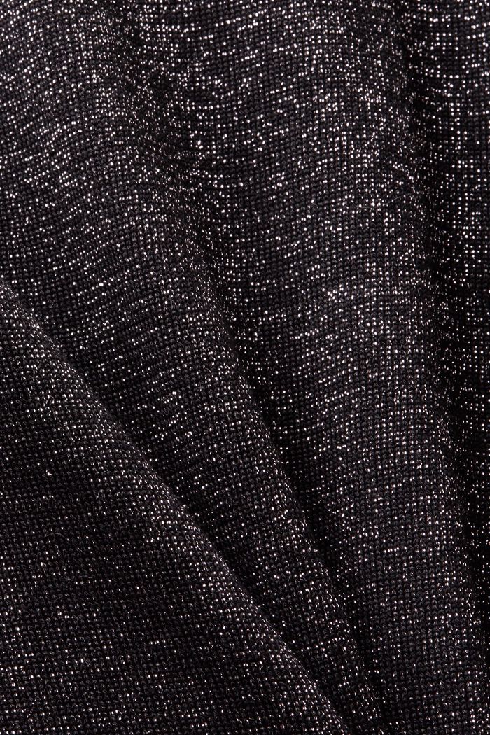 Pullover luccicante a lupetto, BLACK, detail image number 5