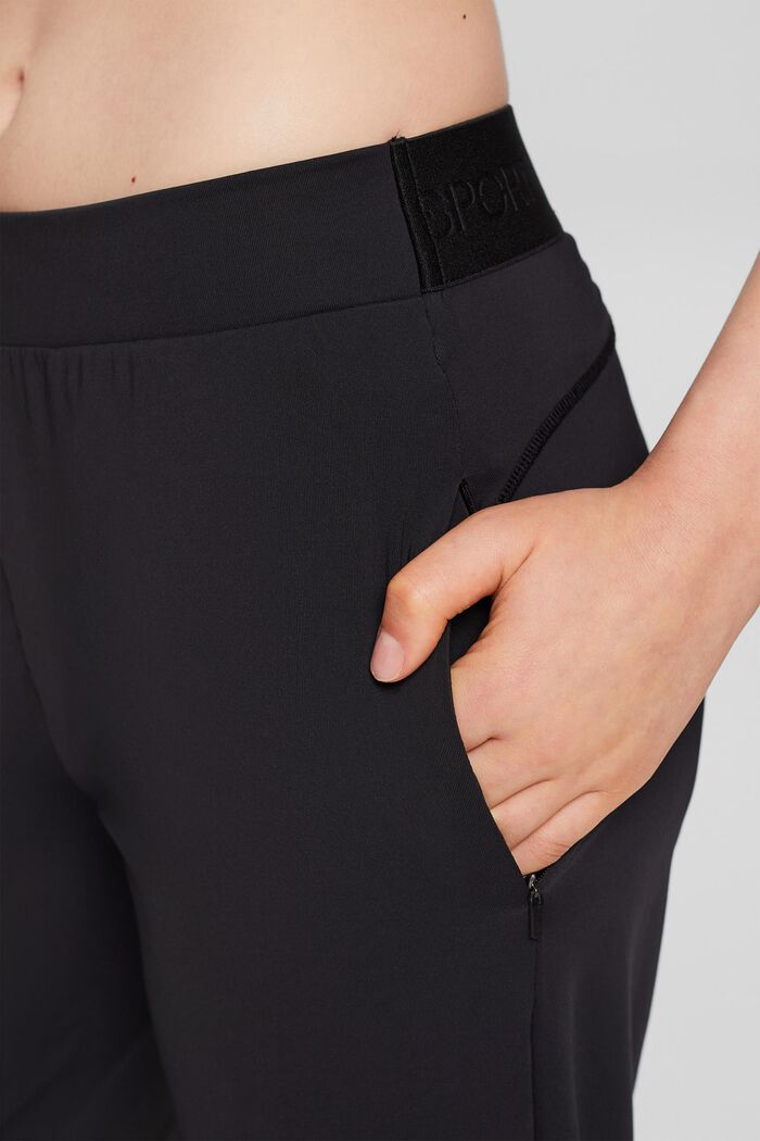 Riciclato: pantaloni a gamba larga, BLACK, detail image number 2