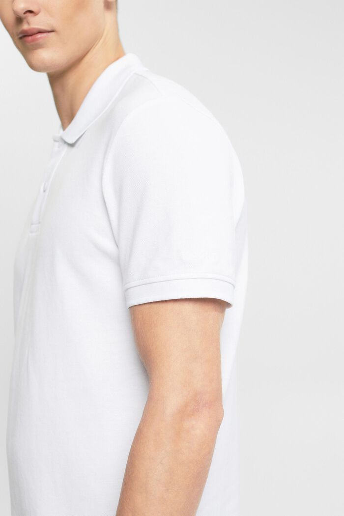 Camicia polo slim fit, WHITE, detail image number 2