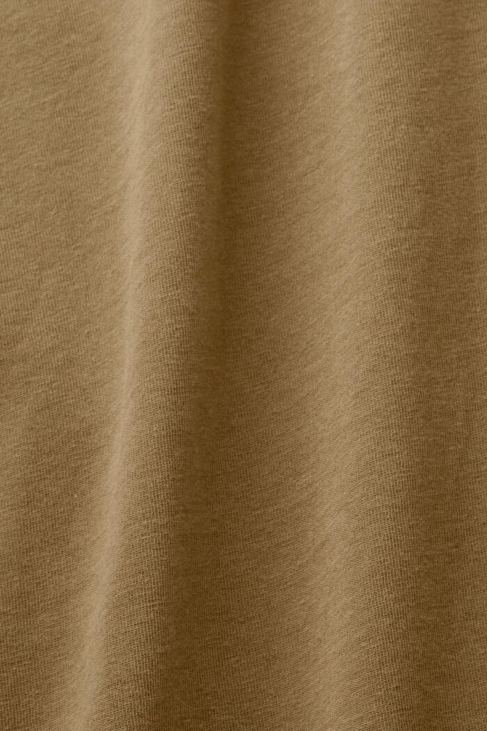 T-shirt henley, 100% cotone, KHAKI GREEN, detail image number 4