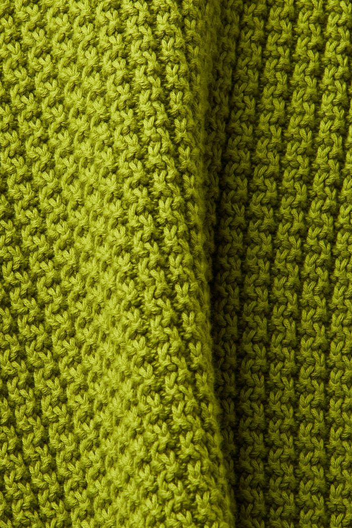 Pullover a girocollo in maglia strutturata, LEAF GREEN, detail image number 5