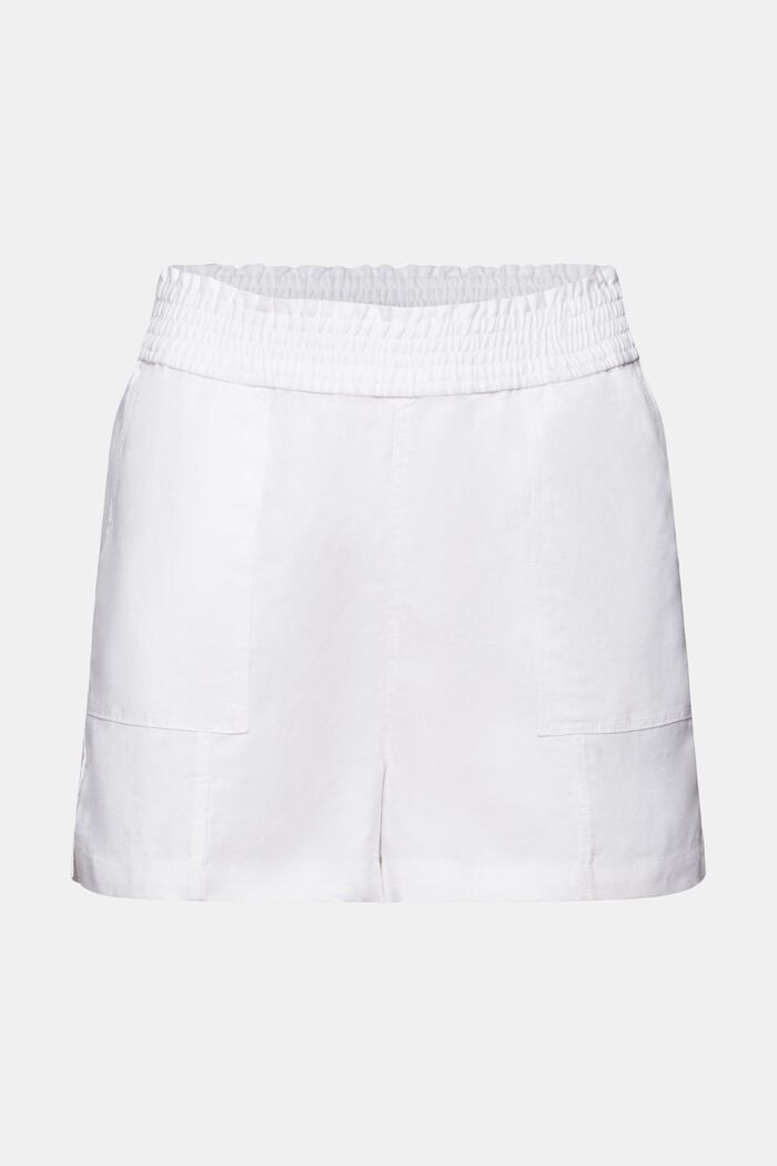 Pantalonicni da infilare, misto lino, WHITE, detail image number 7