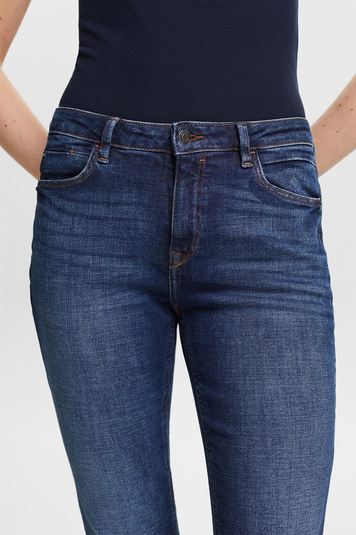 Jeans elasticizzati in cotone biologico, BLUE DARK WASHED, detail image number 4
