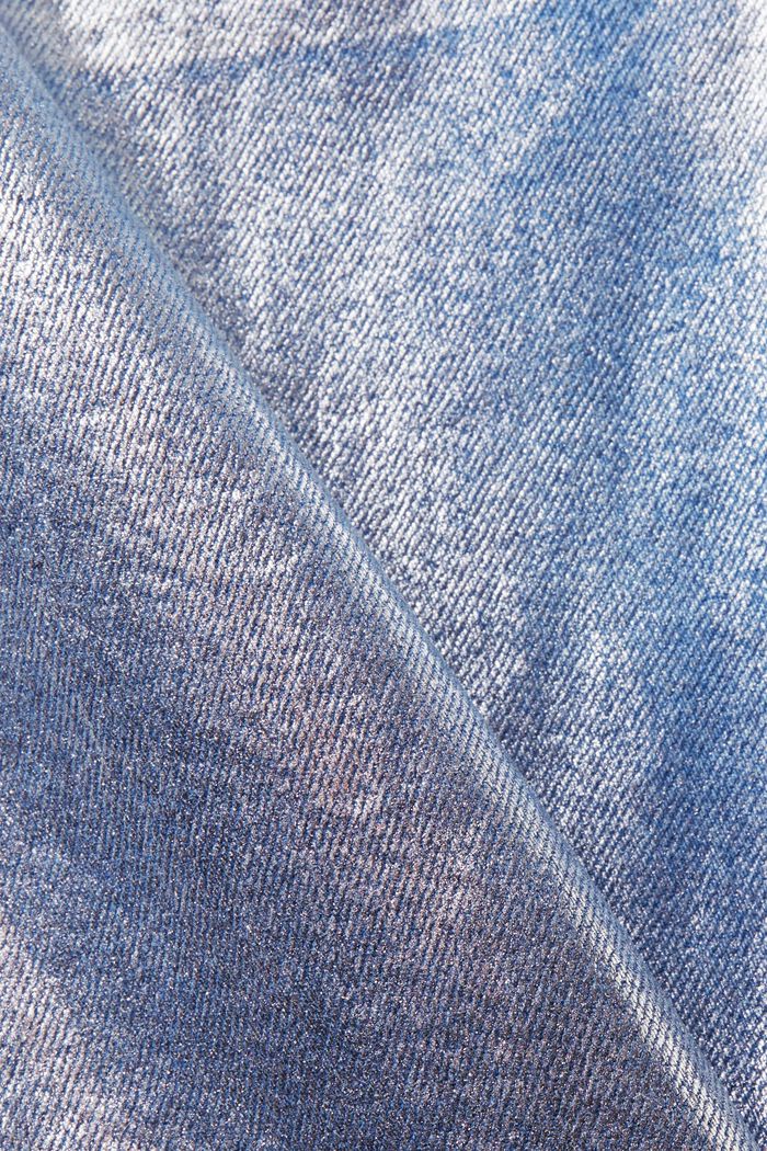 Jeans dritti con rivestimento metallizzato, GREY RINSE, detail image number 5