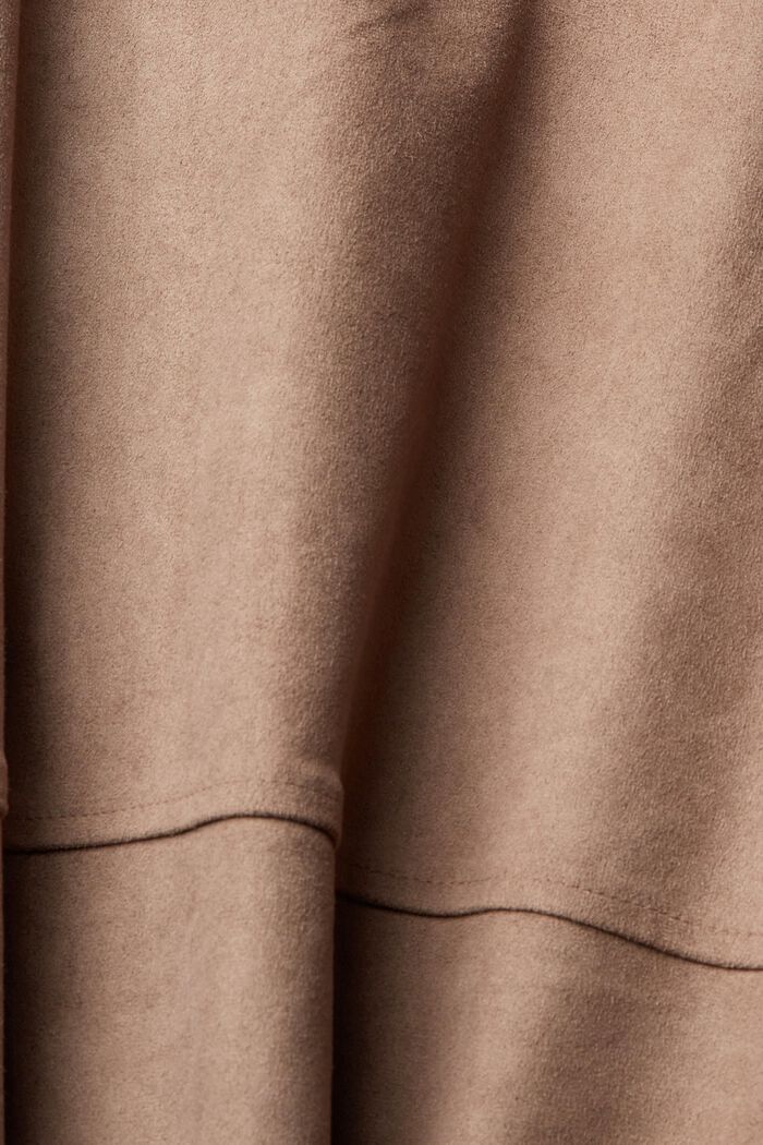 Blusa in similpelle scamosciata, TAUPE, detail image number 1