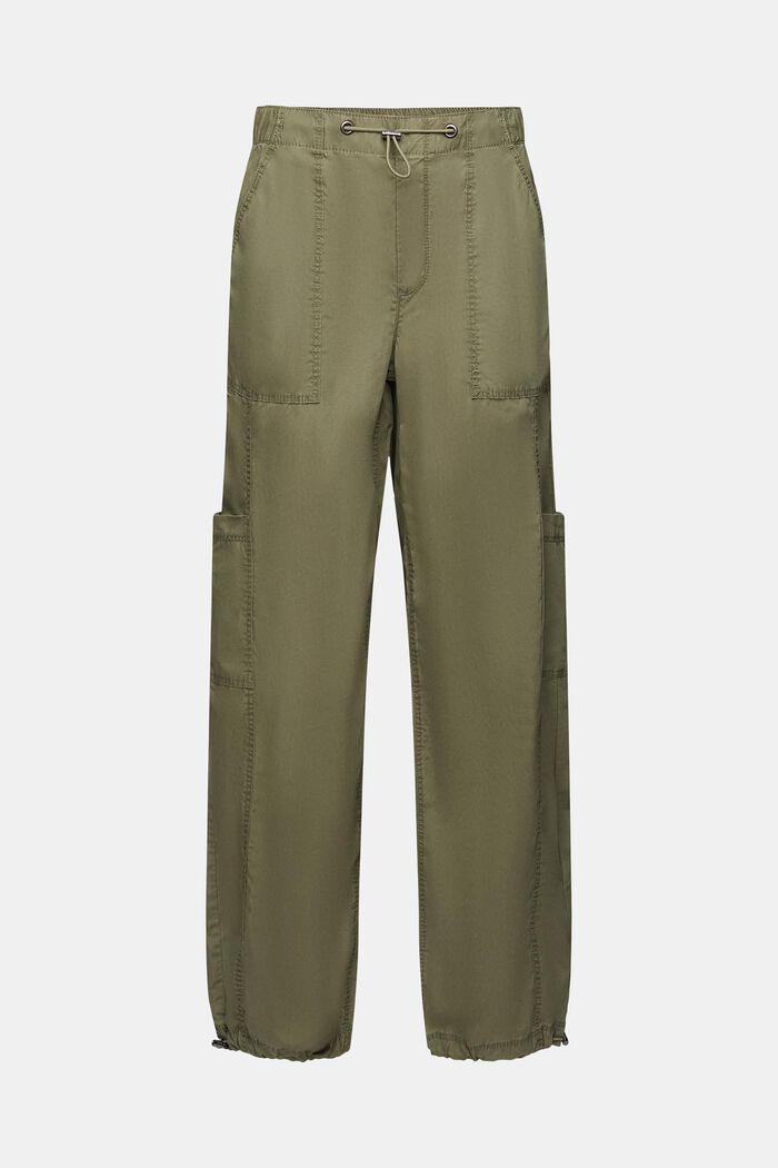 Pantaloni cargo, 100% cotone, KHAKI GREEN, detail image number 7