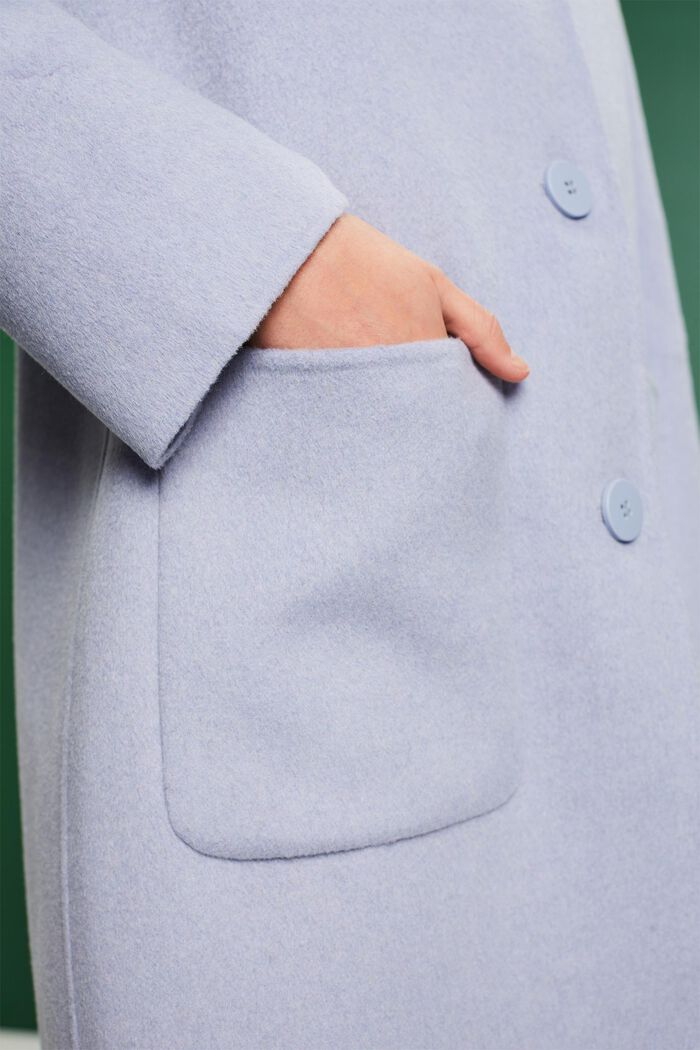Cappotto in misto lana, LIGHT BLUE LAVENDER, detail image number 3