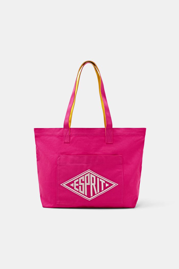 Tote Bag con logo in canvas, PINK FUCHSIA, detail image number 0