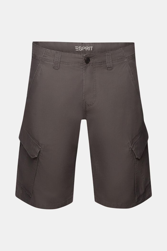 Pantaloncini cargo, 100% cotone, DARK GREY, detail image number 7