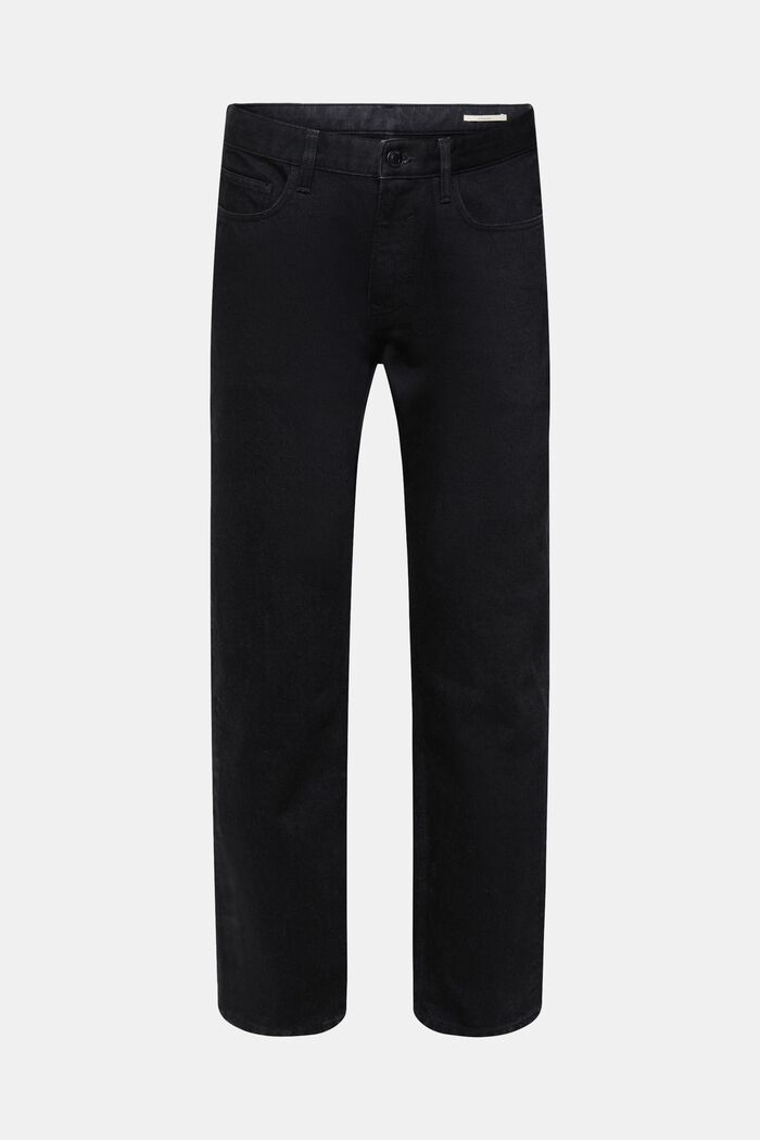 Jeans Straight Leg in cotone sostenibile, BLACK DARK WASHED, detail image number 7