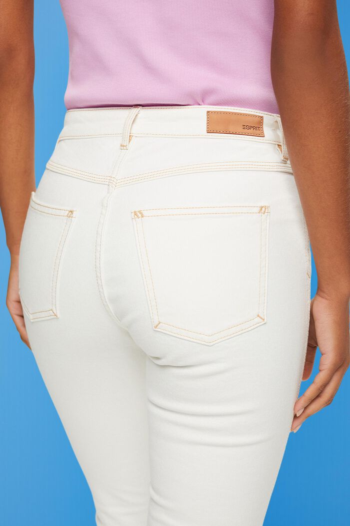 Jeans a vita alta e con gamba dritta, OFF WHITE, detail image number 4