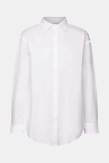 Camicia blusata in popeline, 100% cotone