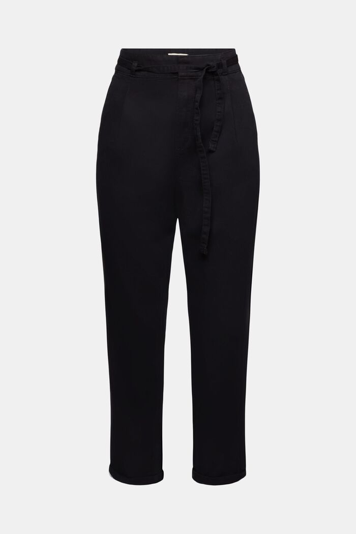 Pantaloni chino, BLACK, detail image number 6