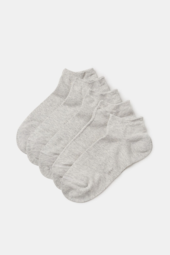 Confezione da cinque di calze in misto cotone, STORM GREY, detail image number 0