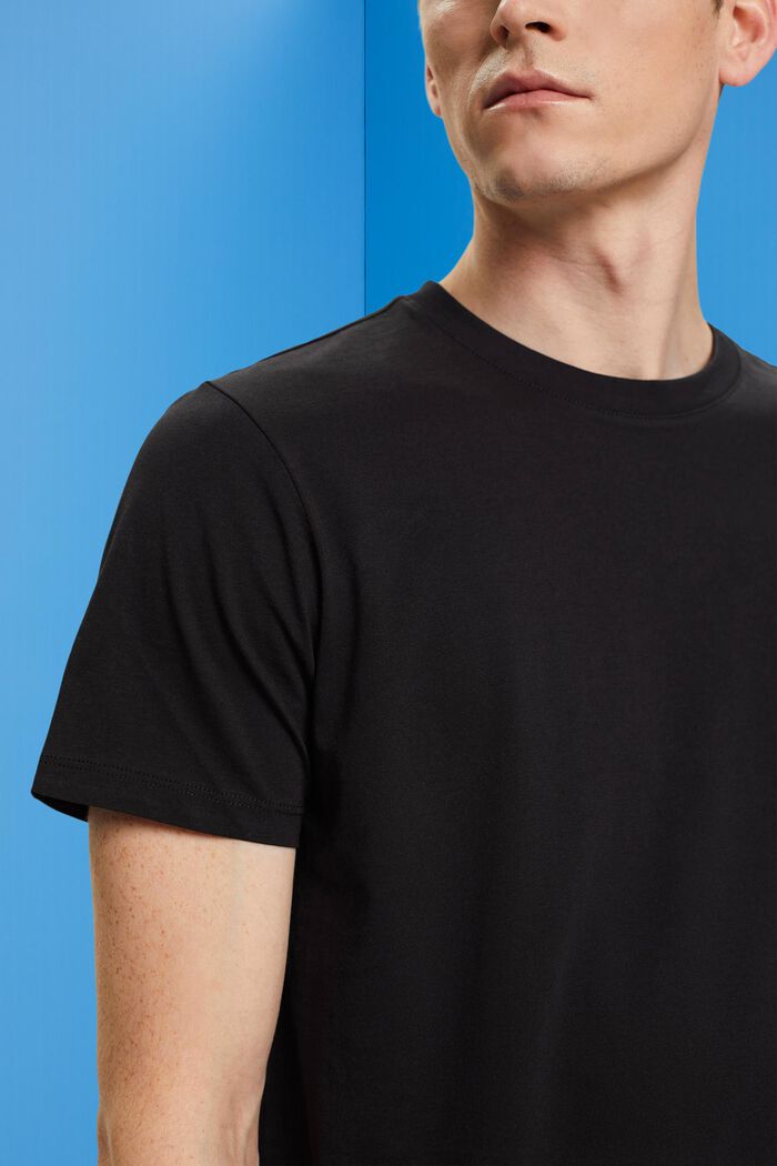 T-shirt girocollo in jersey, BLACK, detail image number 1