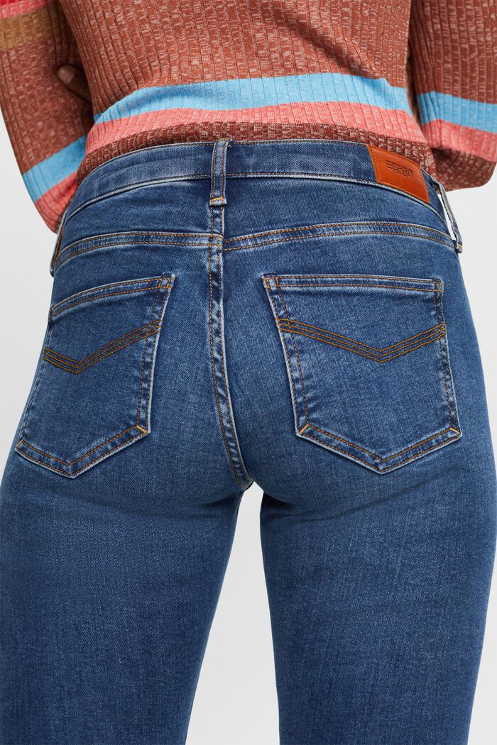 Jeans skinny a vita media, BLUE MEDIUM WASHED, detail image number 4