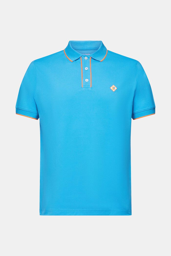 Polo con logo, BLUE, detail image number 5