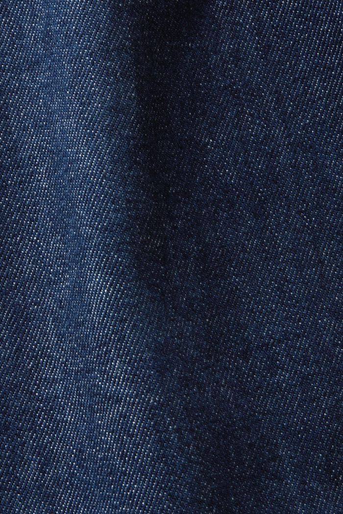Jeans straight a vita media, BLUE RINSE, detail image number 6