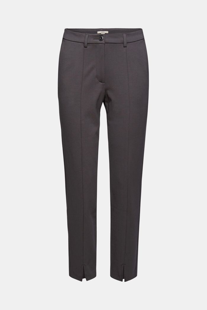 Pantaloni elasticizzati con spacchi, ANTHRACITE, detail image number 7