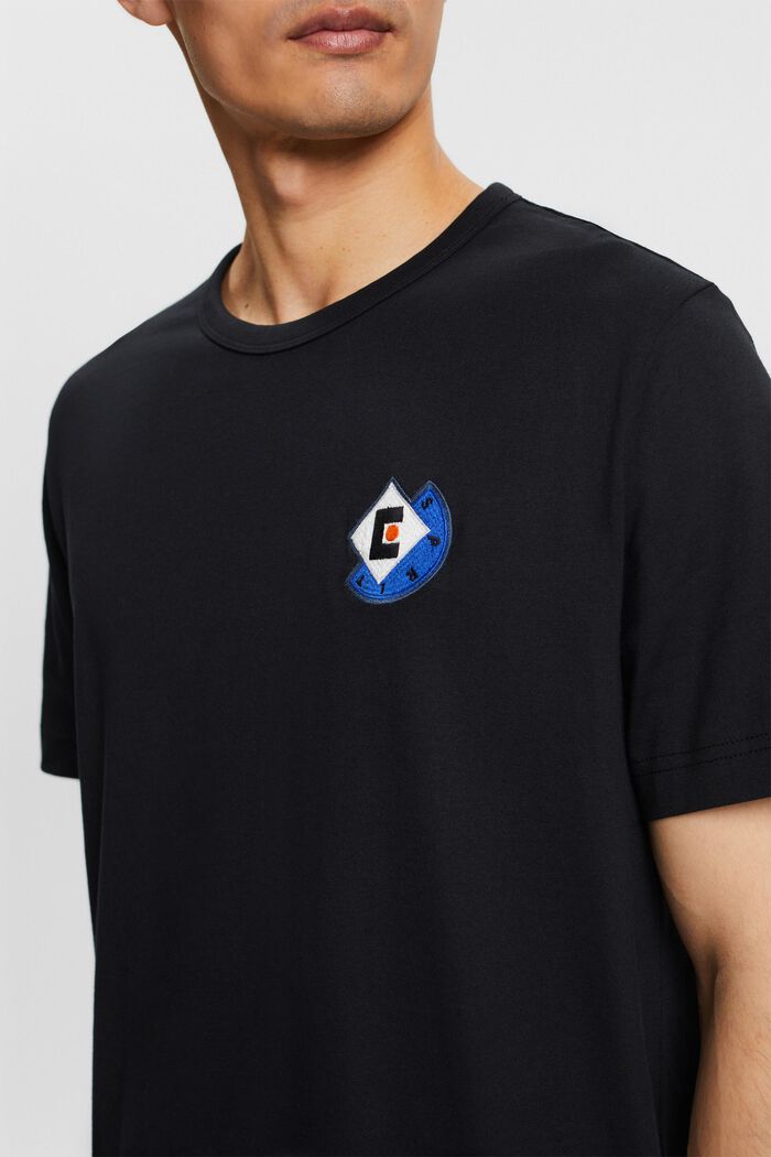 T-shirt con logo grafico, BLACK, detail image number 3
