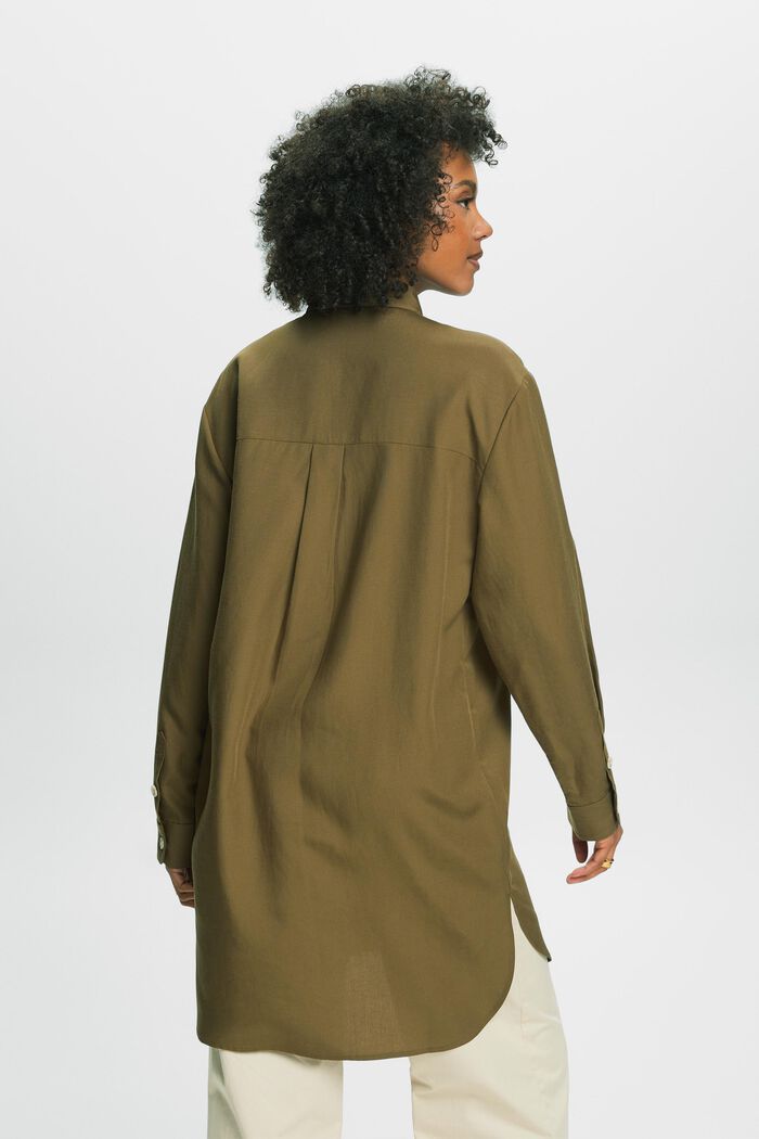 Camicia button-up oversize, KHAKI GREEN, detail image number 2
