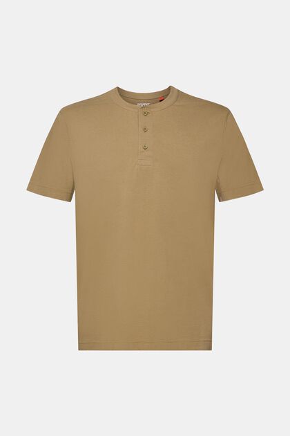T-shirt henley, 100% cotone