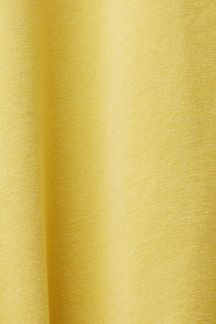 T-shirt in jersey tinta in capo, 100% cotone, DUSTY YELLOW, detail image number 5