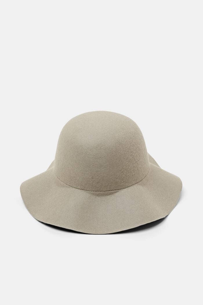 Cappello in feltro di lana, LIGHT TAUPE, detail image number 0