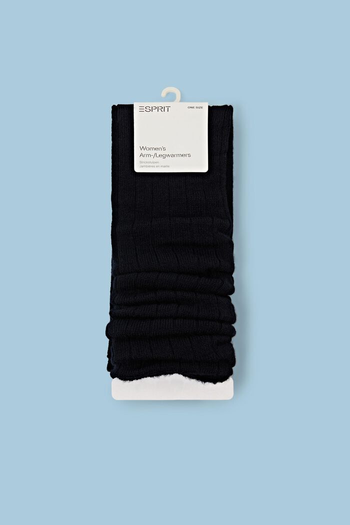 Con lana: scaldamuscoli in maglia a coste, DARK NAVY, detail image number 0