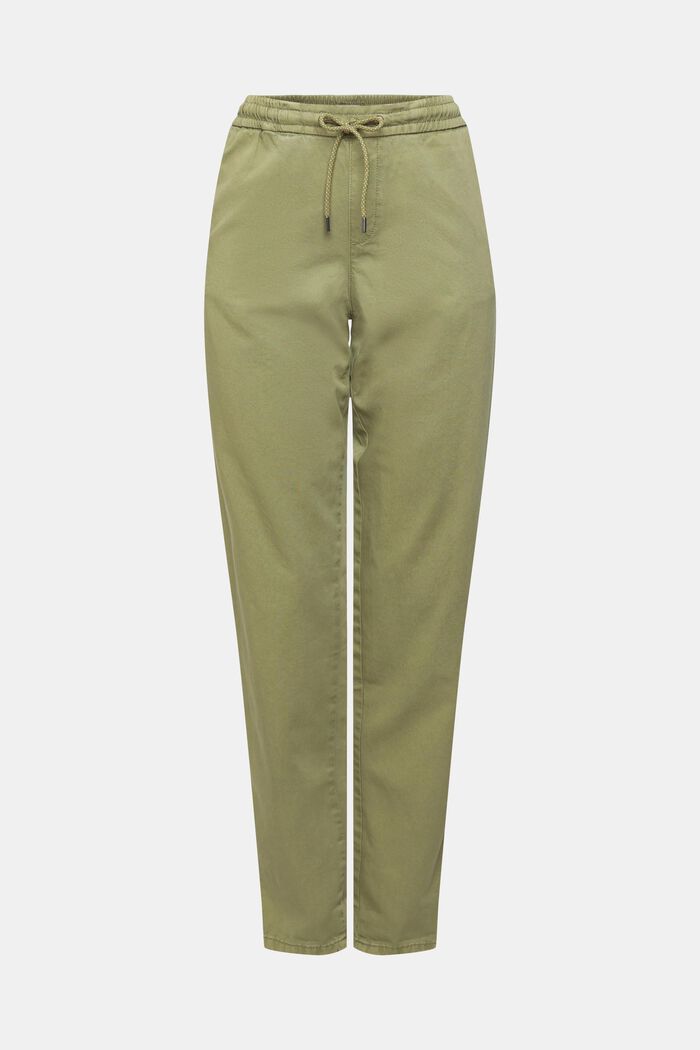 Pantaloni con coulisse e cordoncino in cotone Pima, LIGHT KHAKI, detail image number 2