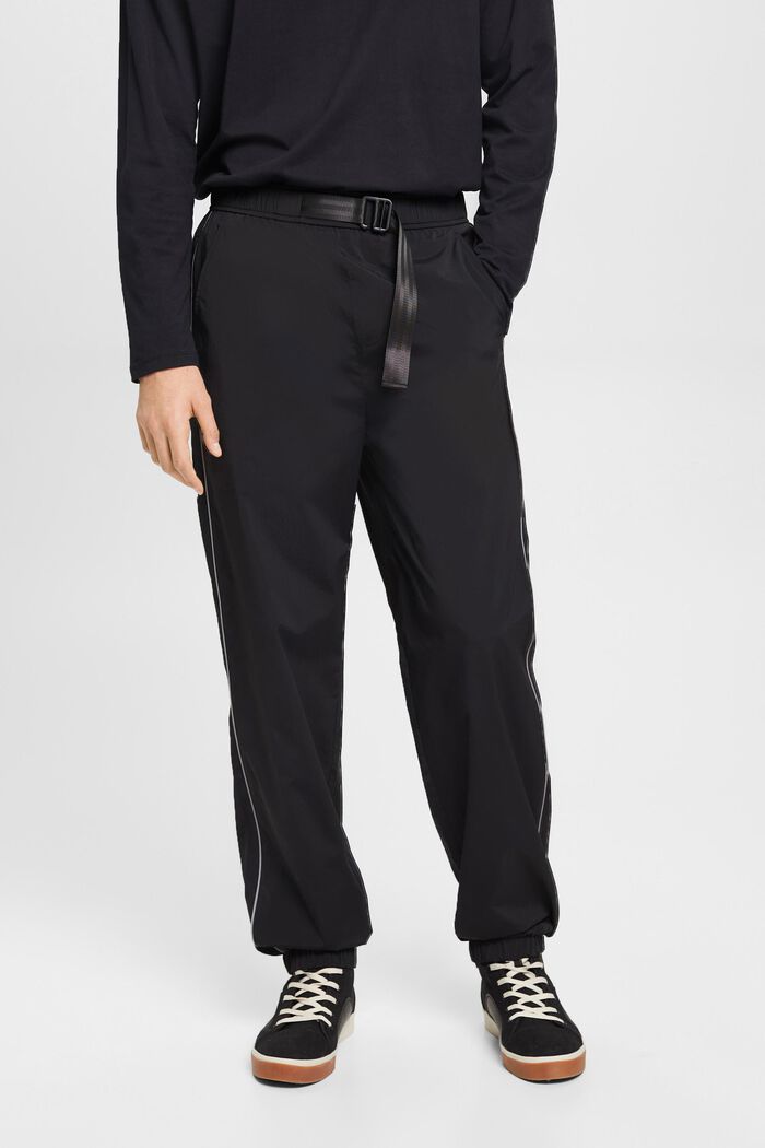 Pantaloni sportivi a vita alta e con taglio tapered, BLACK, detail image number 0