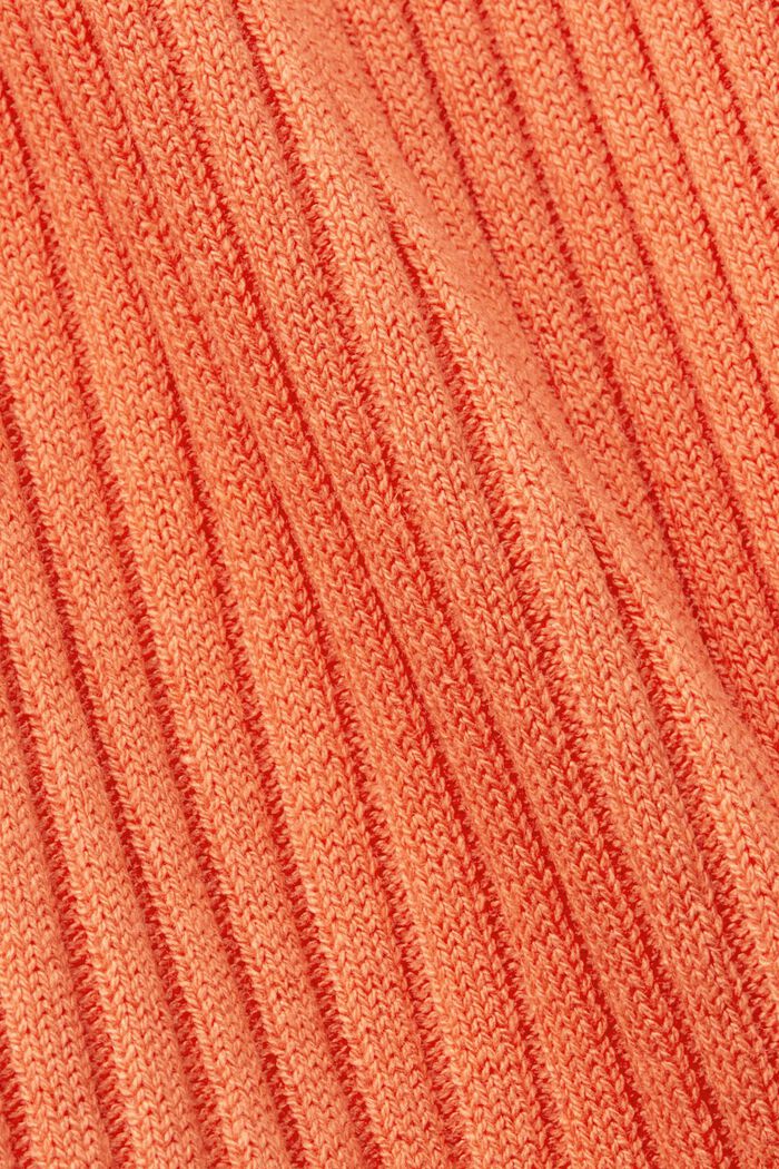 Maglia senza maniche in maglia a coste, CORAL ORANGE, detail image number 5