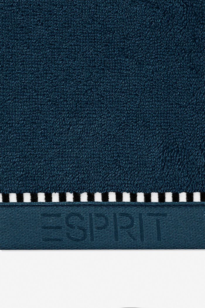 Con TENCEL™: set di asciugamani in spugna, DARK PETROL, detail image number 1