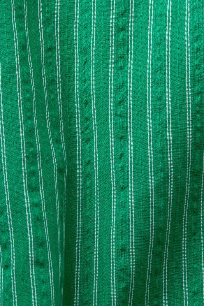 Abito mini a camicia a righe, DARK GREEN, detail image number 4