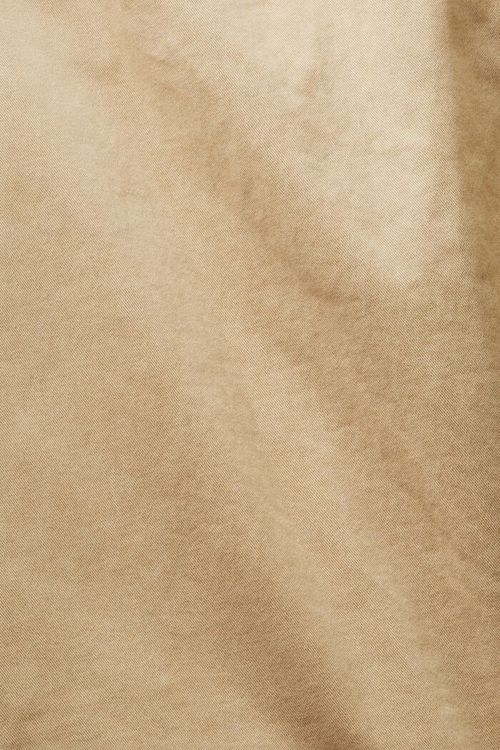 Minigonna in twill di cotone lavato, BEIGE, detail image number 4