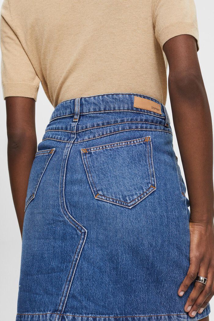 Minigonna di jeans, BLUE MEDIUM WASHED, detail image number 4