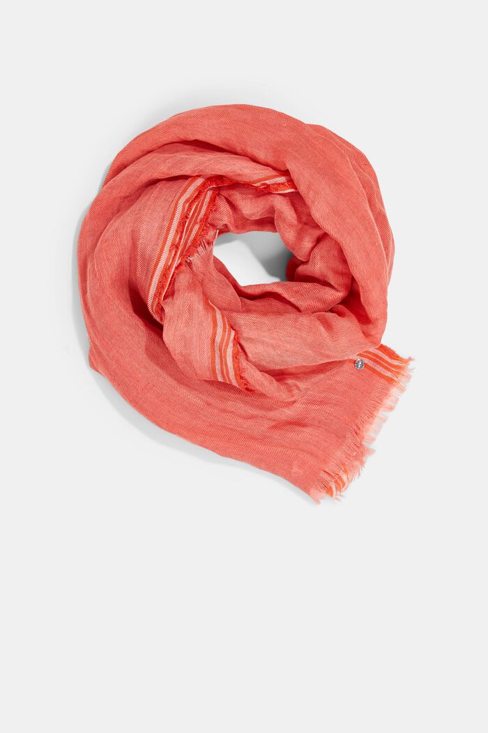 Foulard in misto lino, CORAL, overview