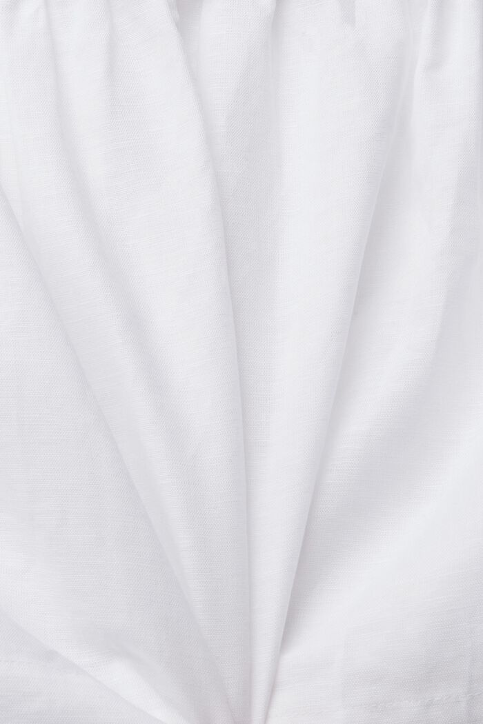 Minigonna in misto lino, WHITE, detail image number 6