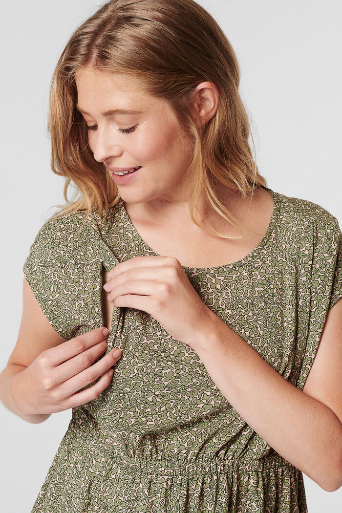 Blusa con elastico, REAL OLIVE, detail image number 2