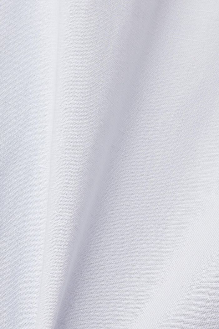 Camicia button-down in misto cotone e lino, LIGHT BLUE, detail image number 4