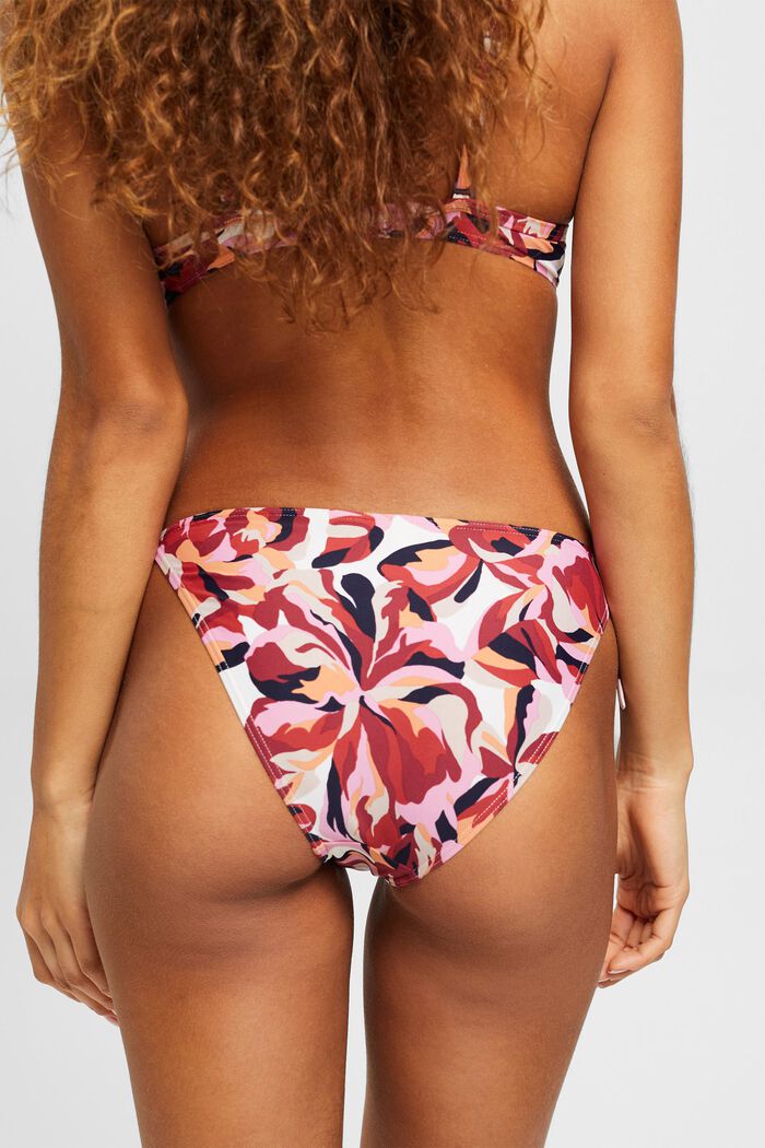 Slip da bikini Carilo beach con stampa floreale, DARK RED, detail image number 4