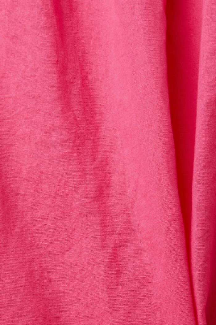 Blusa senza maniche in misto lino, PINK FUCHSIA, detail image number 5